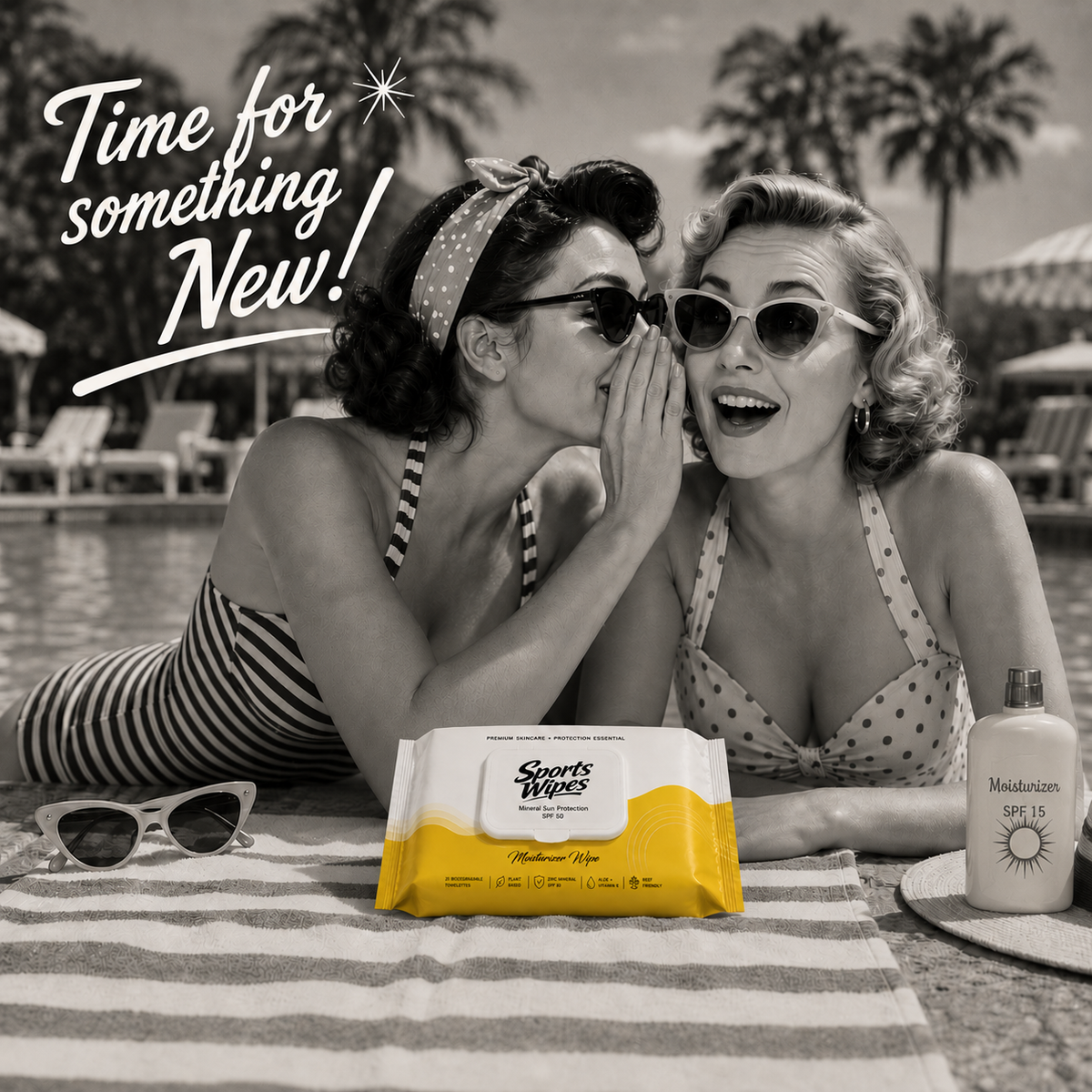 Sport Wipes – Mineral Based (Zinc) SPF 50 Moisturizer Towelettes.