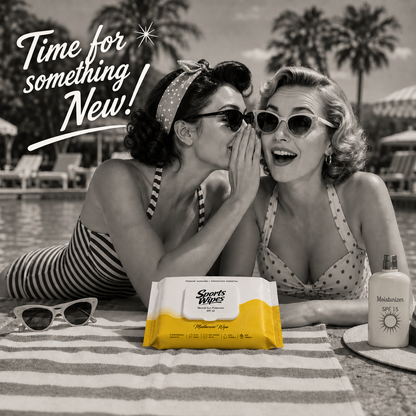 Sport Wipes – Mineral Based (Zinc) SPF 50 Moisturizer Towelettes.